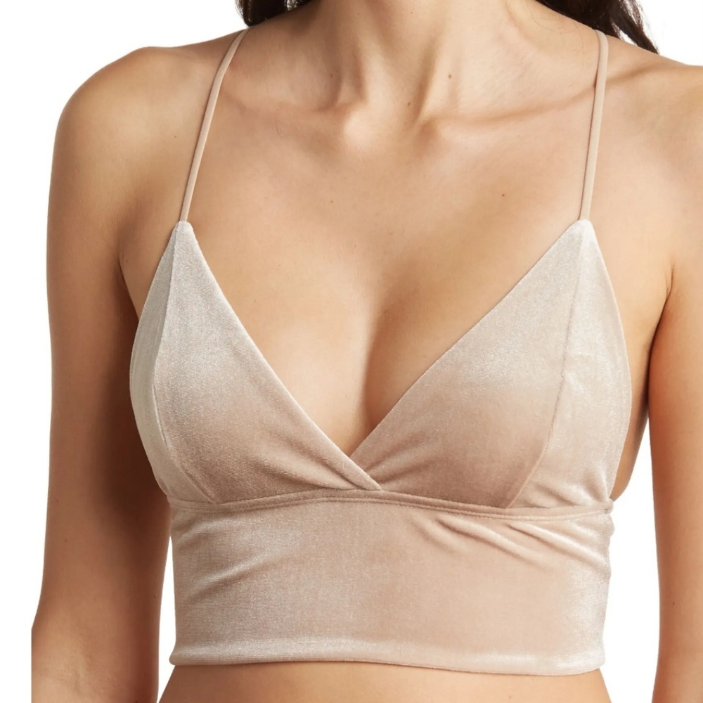 Velour bralette gold